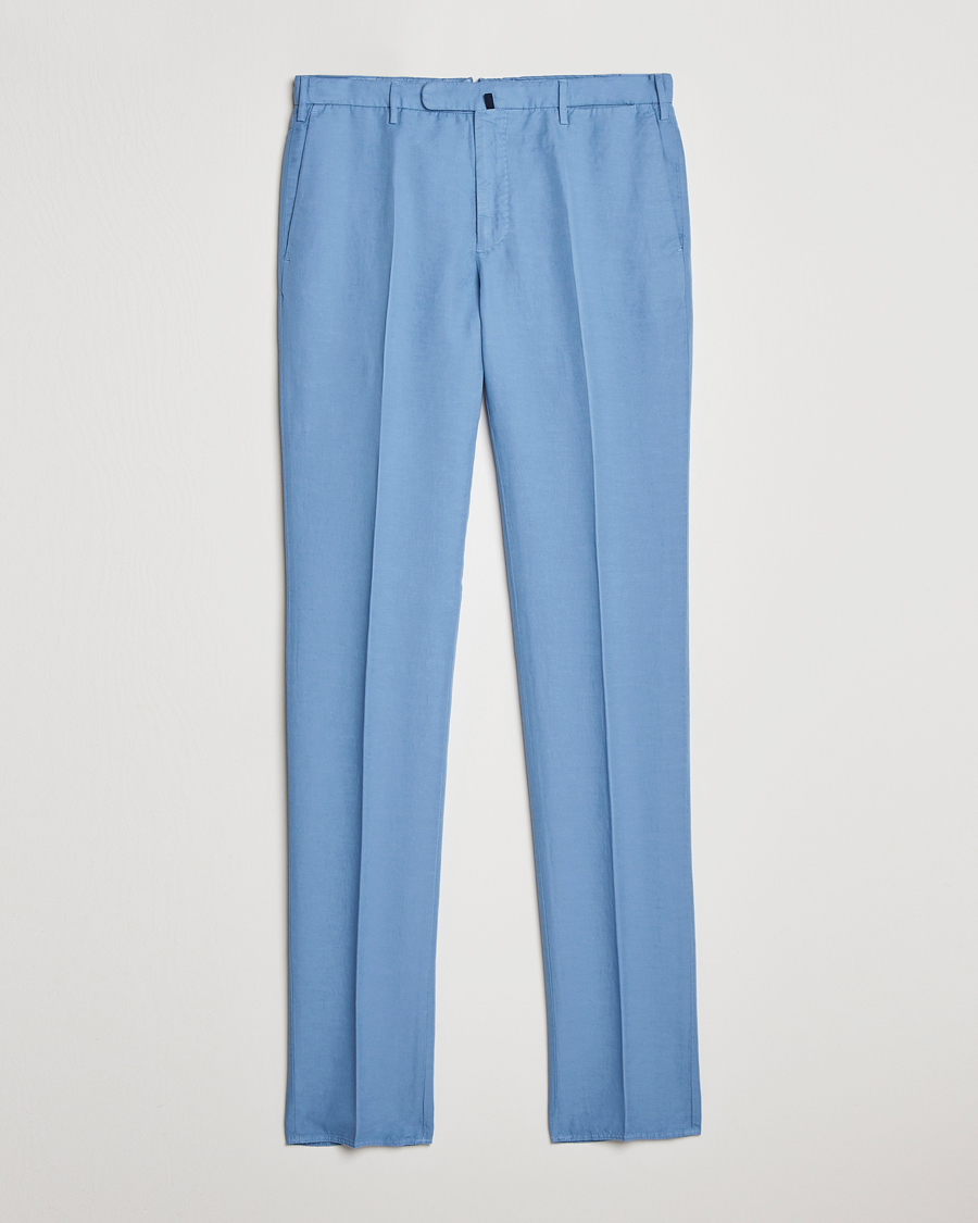 Heren | Broeken | Incotex | Slim Fit Chinolino Trousers Light Blue
