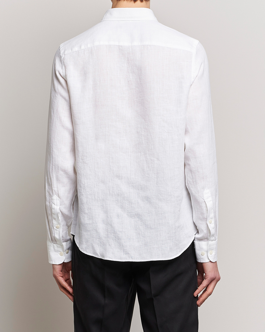 Homme | Chemises | J.Lindeberg | Slim Fit Clean Linen Shirt White