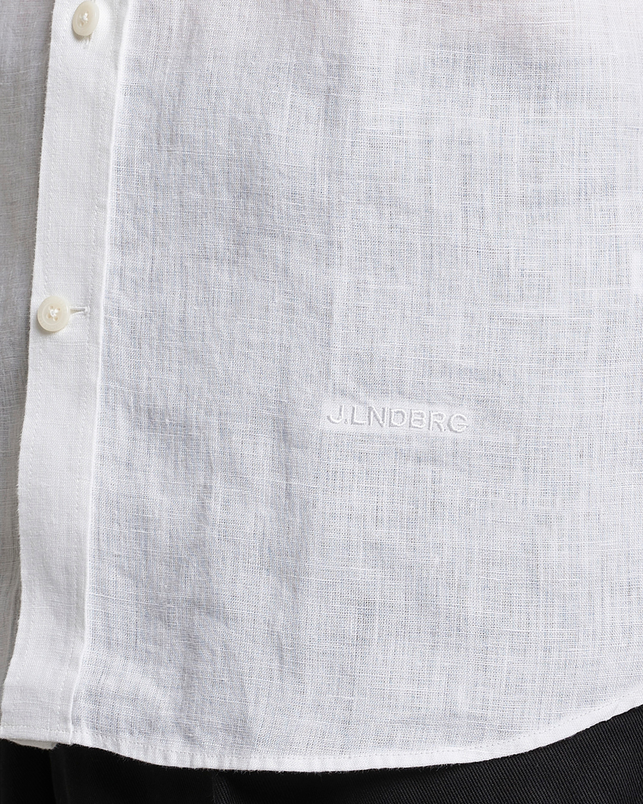 Homme | Chemises | J.Lindeberg | Slim Fit Clean Linen Shirt White
