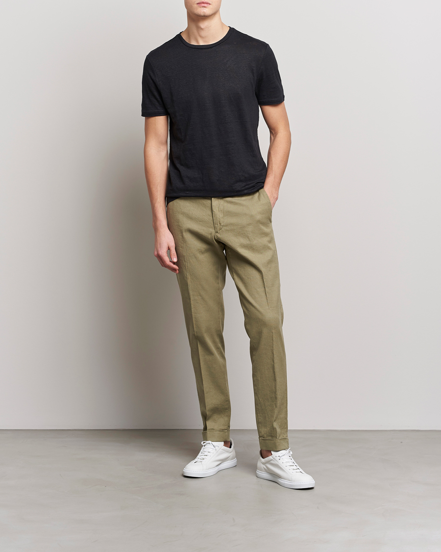 Homme | T-shirts | J.Lindeberg | Coma Linen Tee Black