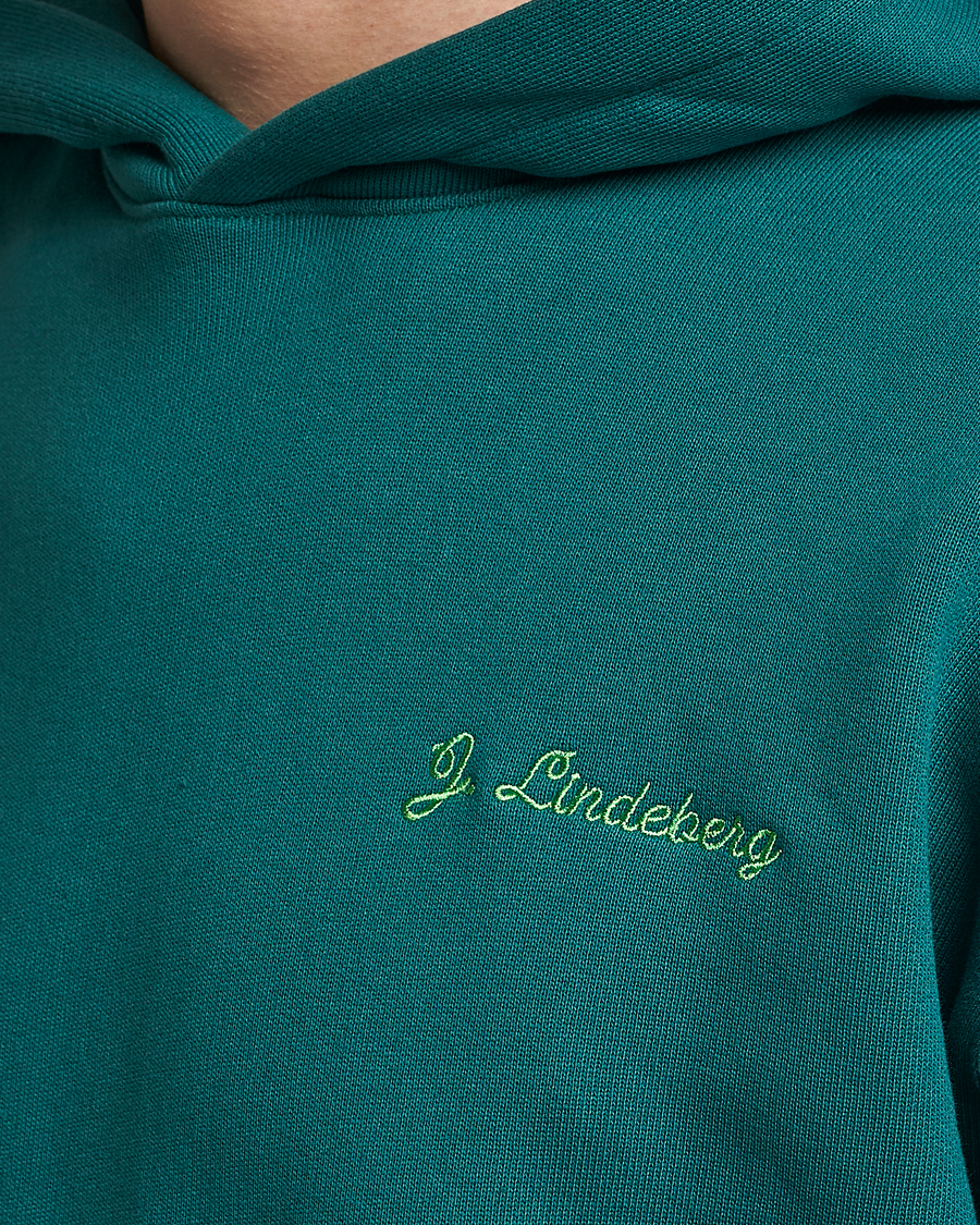 Homme | Pulls Et Tricots | J.Lindeberg | Karson Graphic Organic Cotton Hoodie Rain Forest