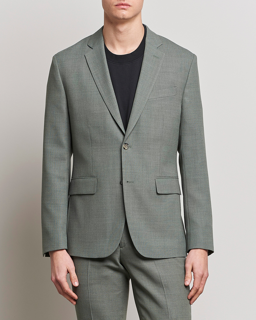 Homme | Blazers | J.Lindeberg | Hopper Active Hopsack Blazer Aloe