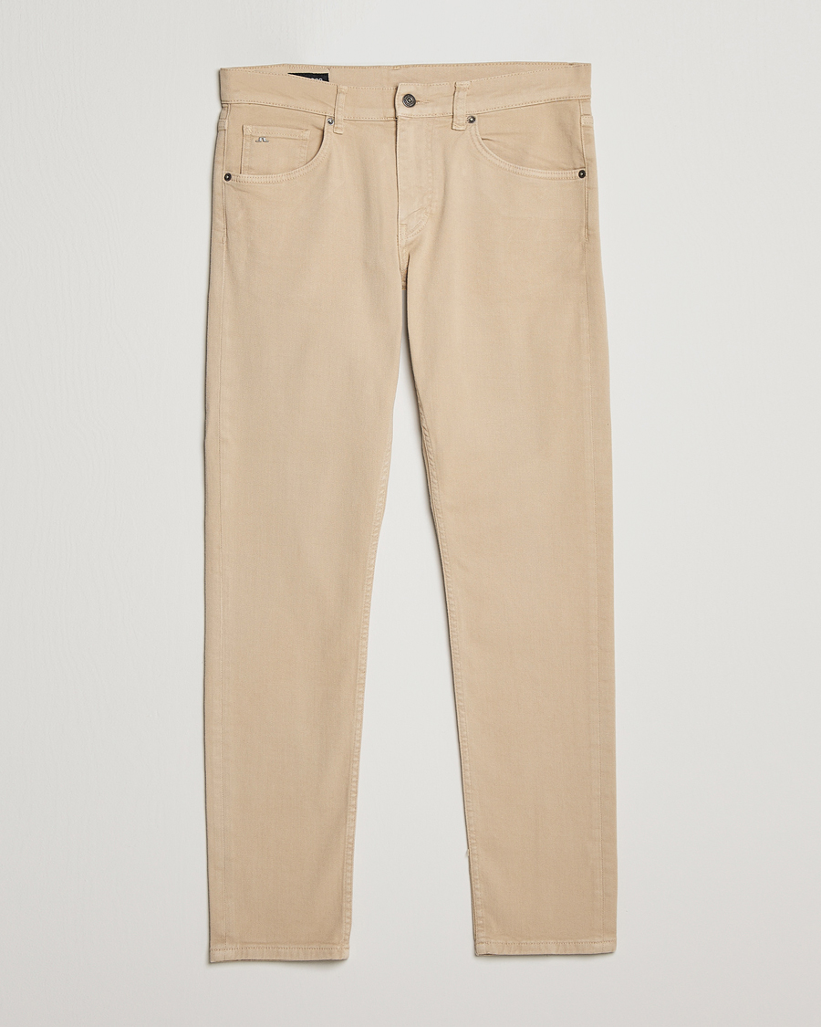 Homme | Pantalons | J.Lindeberg | Jay Solid Stretch 5-Pocket Trousers Safari Beige