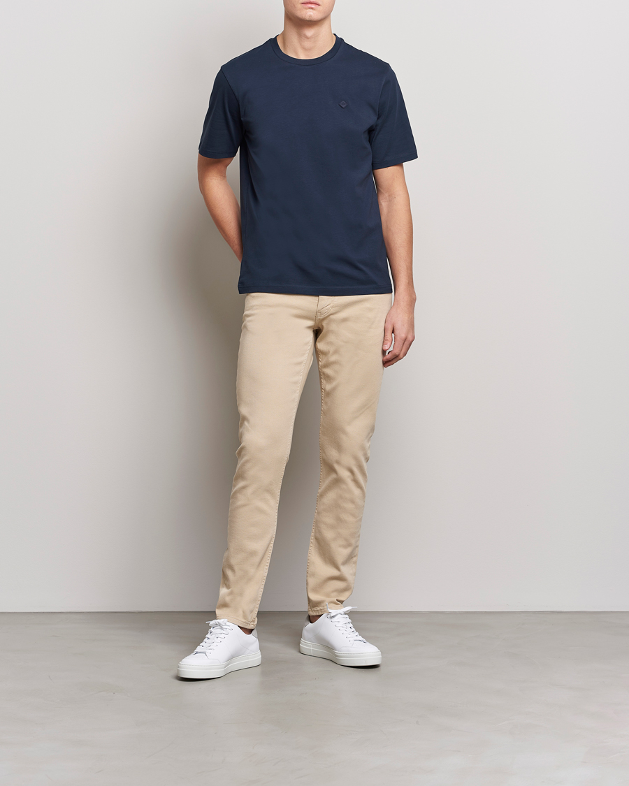 Homme | Pantalons | J.Lindeberg | Jay Solid Stretch 5-Pocket Trousers Safari Beige