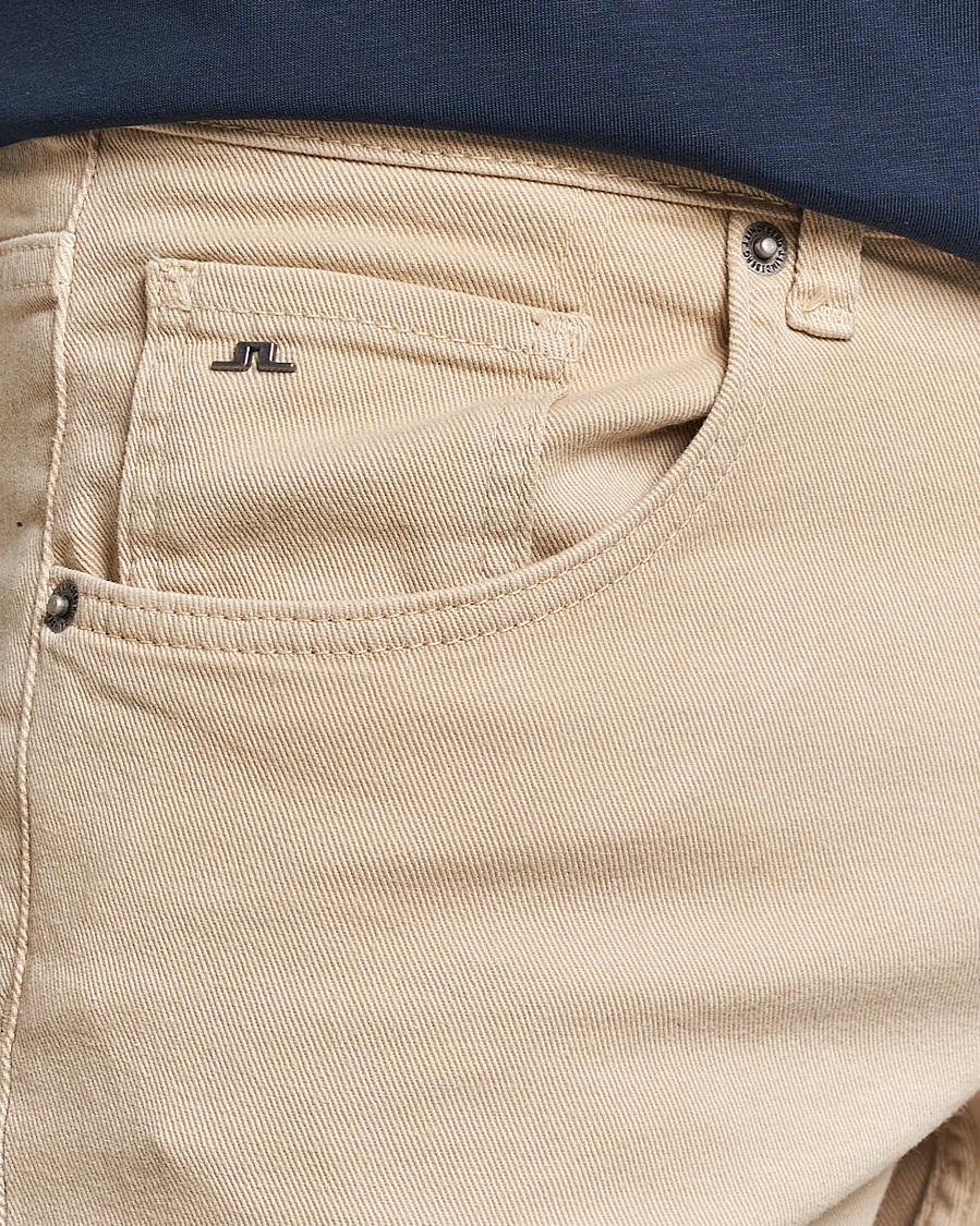 Homme | Pantalons | J.Lindeberg | Jay Solid Stretch 5-Pocket Trousers Safari Beige