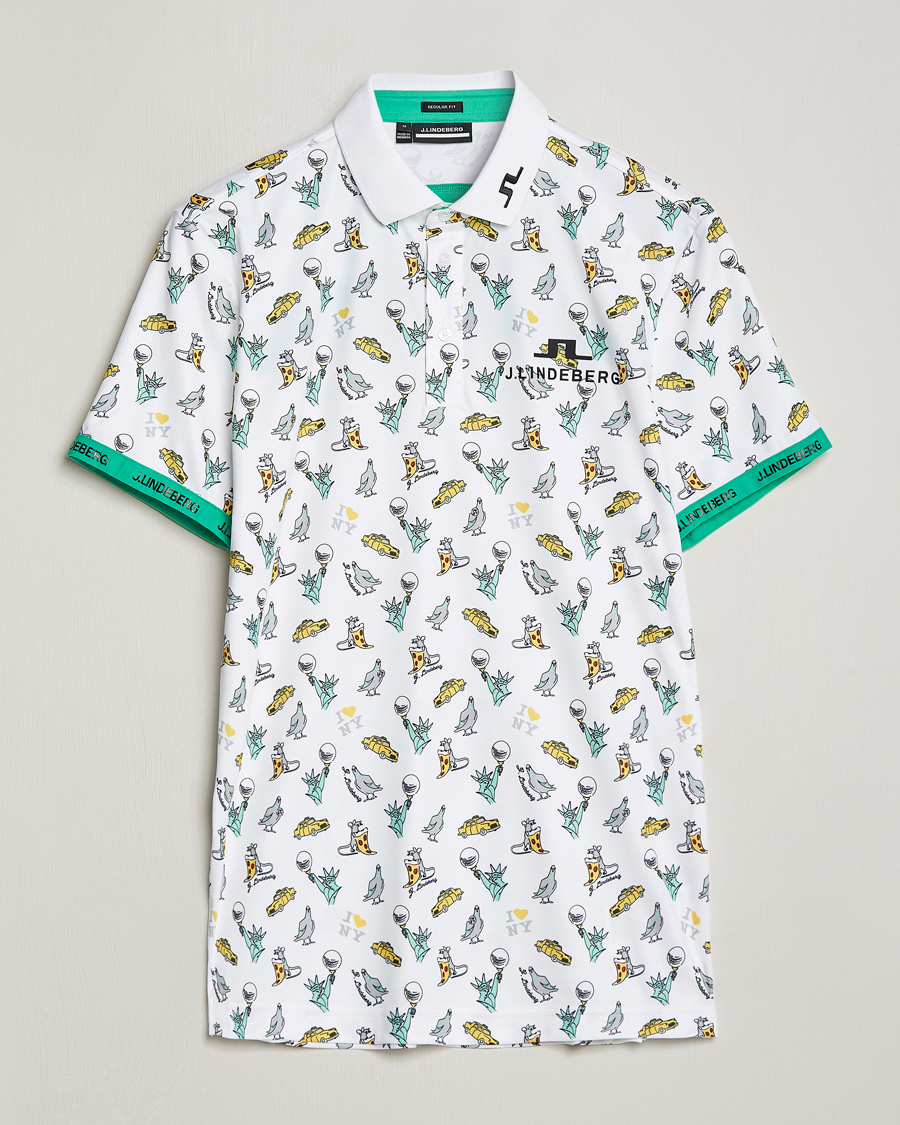 Homme | Polos | J.Lindeberg | KV PGA Printed Jersey Polo White