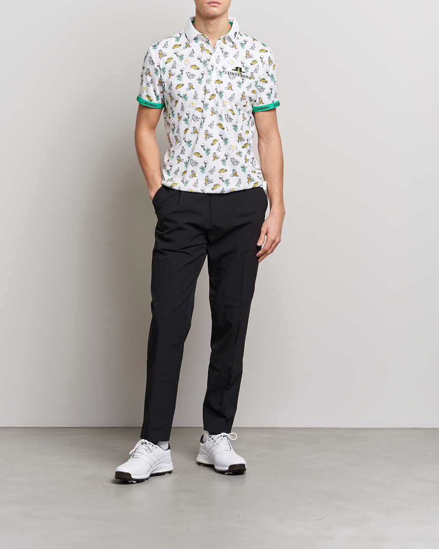 Homme | Polos | J.Lindeberg | KV PGA Printed Jersey Polo White