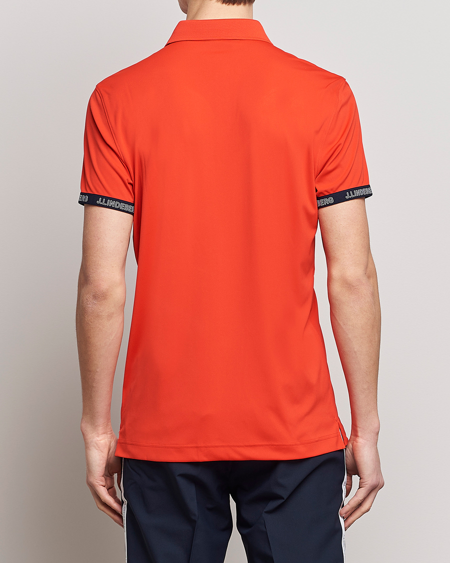 Homme | Polos | J.Lindeberg | Guy Regular Fit Polo Fiery Red