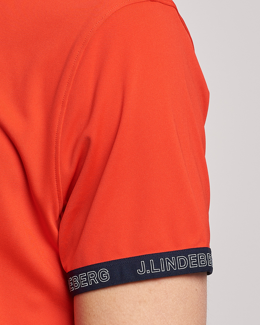 Homme | Polos | J.Lindeberg | Guy Regular Fit Polo Fiery Red