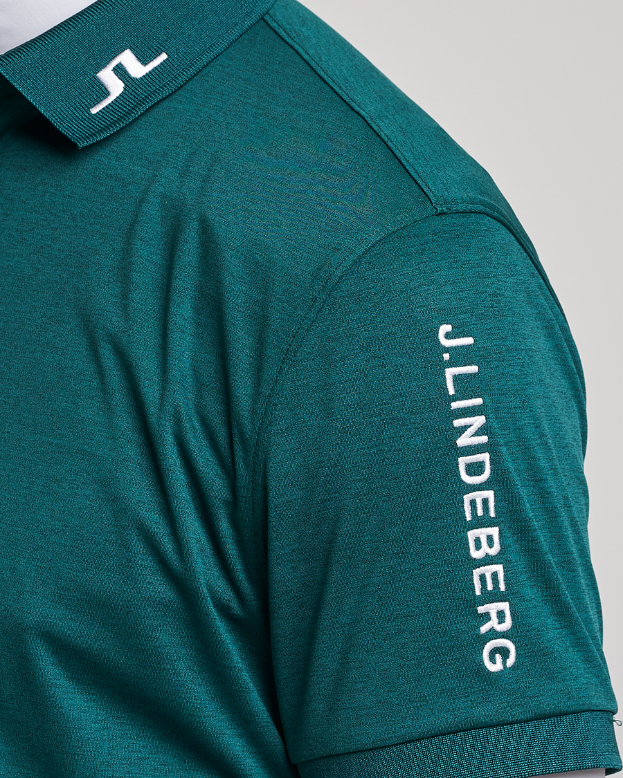 Homme | Polos | J.Lindeberg | Tour Tech Regular Fit Polo Rain Forest Melange