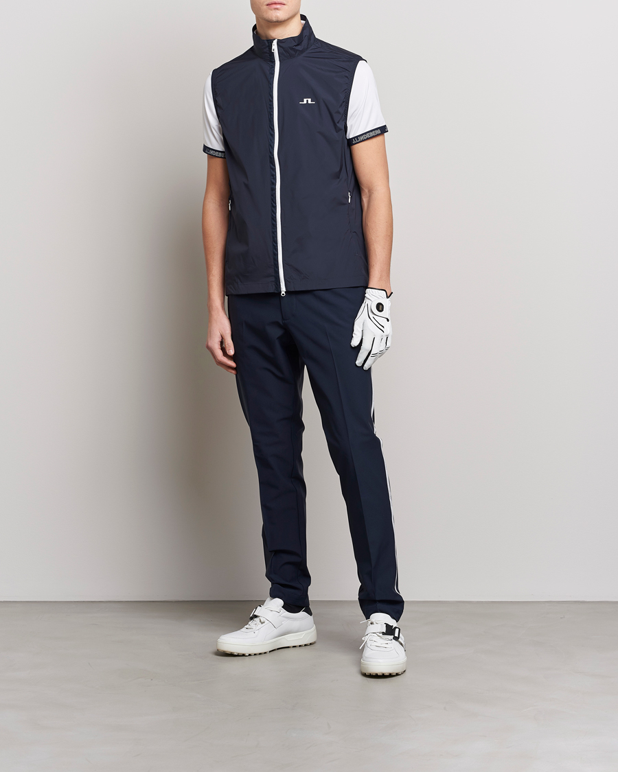 Heren | Gilets | J.Lindeberg | Ash Light Packable Vest Navy