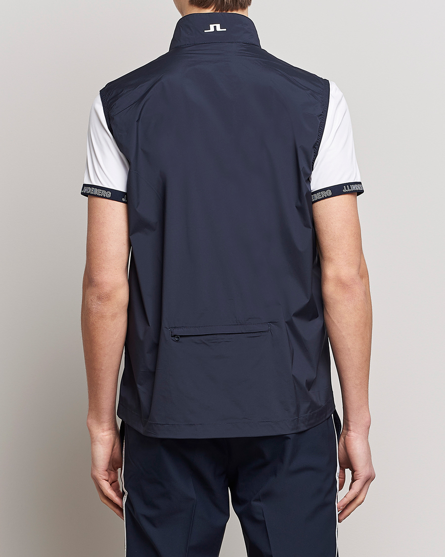 Heren | Gilets | J.Lindeberg | Ash Light Packable Vest Navy