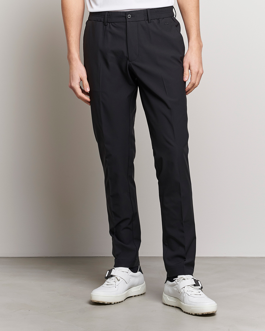 Homme | Pantalons | J.Lindeberg | Stuart Stretch Stripe Golf Trouses Black