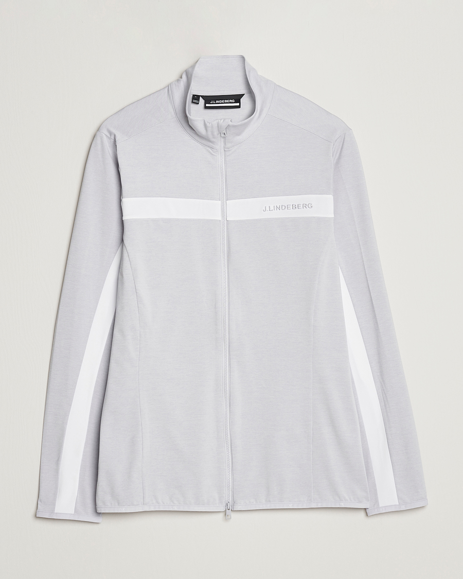 Homme | Pulls Et Tricots | J.Lindeberg | Jarvis Mid Layer Full Zip Light Grey Melange