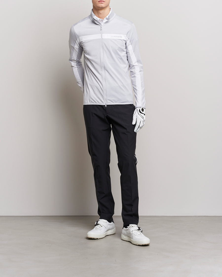 Homme | Pulls Et Tricots | J.Lindeberg | Jarvis Mid Layer Full Zip Light Grey Melange