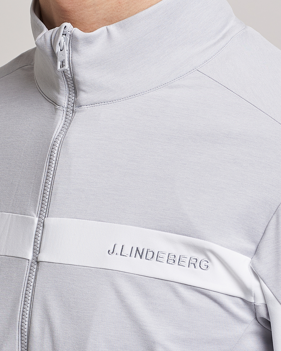 Homme | Pulls Et Tricots | J.Lindeberg | Jarvis Mid Layer Full Zip Light Grey Melange