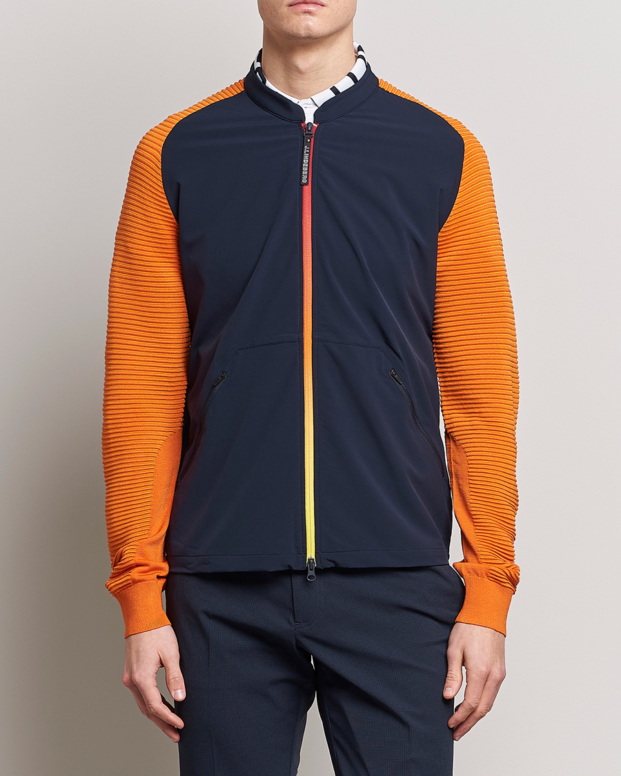 Homme | Manteaux Et Vestes | J.Lindeberg | Rolf Hybrid Knitted Jacket Navy