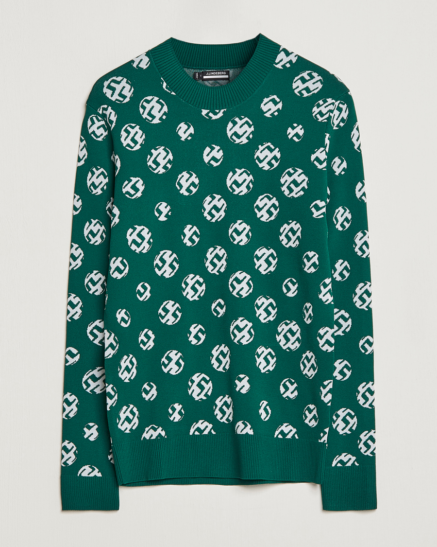 Homme | Pulls Et Tricots | J.Lindeberg | Gus Jaccquard Knitted Sweater Rain Forest