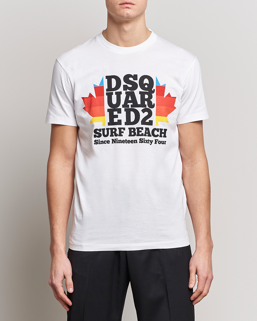 Homme | T-shirts | Dsquared2 | Surf Beach Tee White