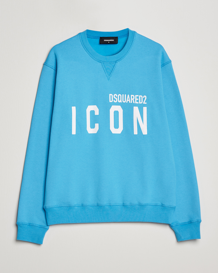 Homme | Pulls Et Tricots | Dsquared2 | Icon Logo Sweatshirt Blue Miami