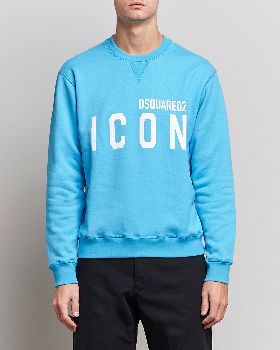 Homme | Pulls Et Tricots | Dsquared2 | Icon Logo Sweatshirt Blue Miami