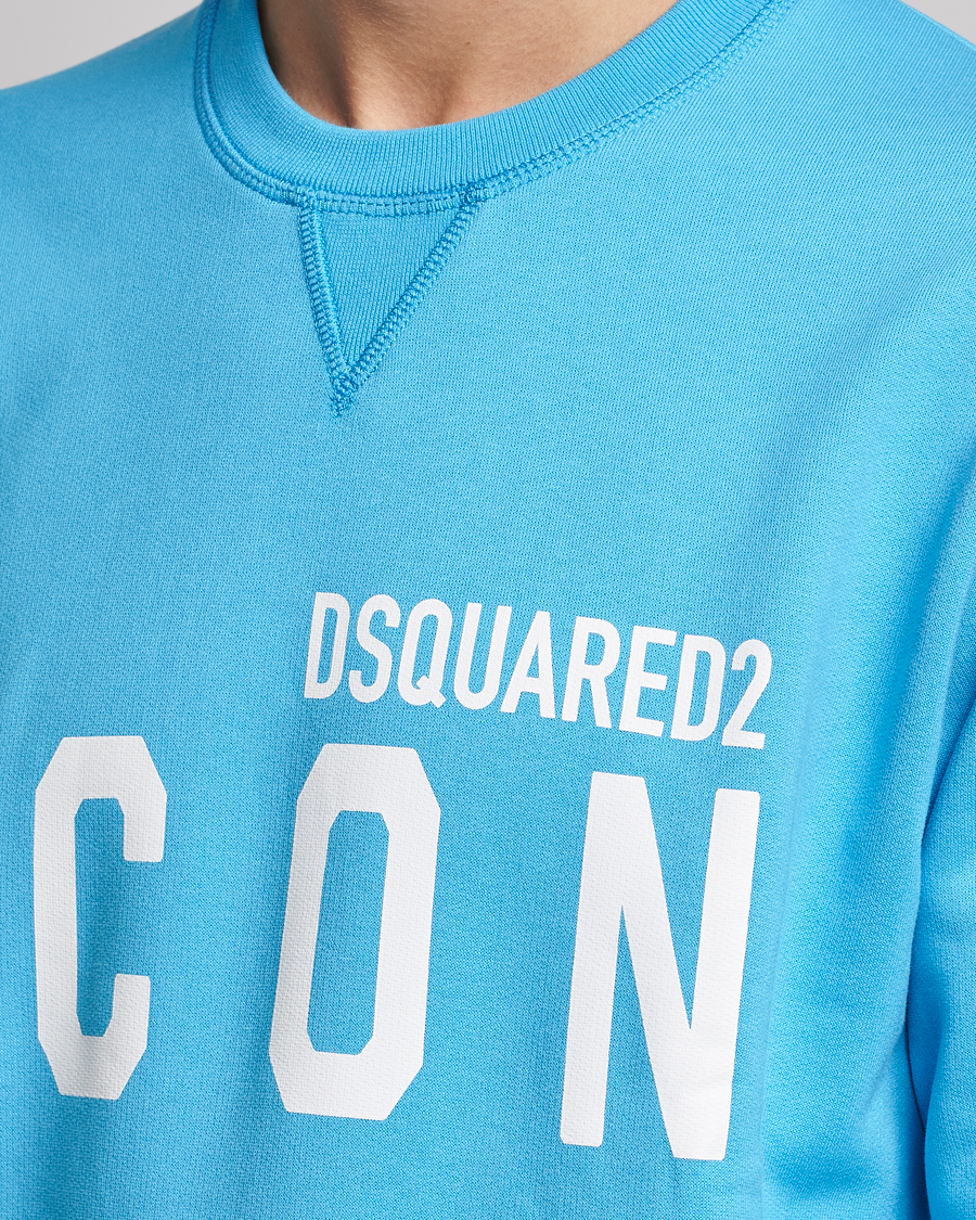 Homme | Pulls Et Tricots | Dsquared2 | Icon Logo Sweatshirt Blue Miami