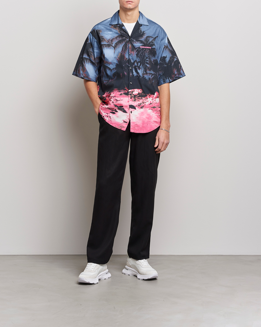 Homme | Chemises | Dsquared2 | Palm Tree Bowling Shirt Purple