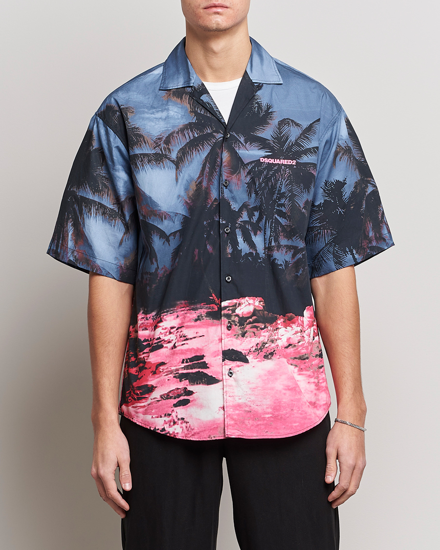 Homme | Chemises | Dsquared2 | Palm Tree Bowling Shirt Purple