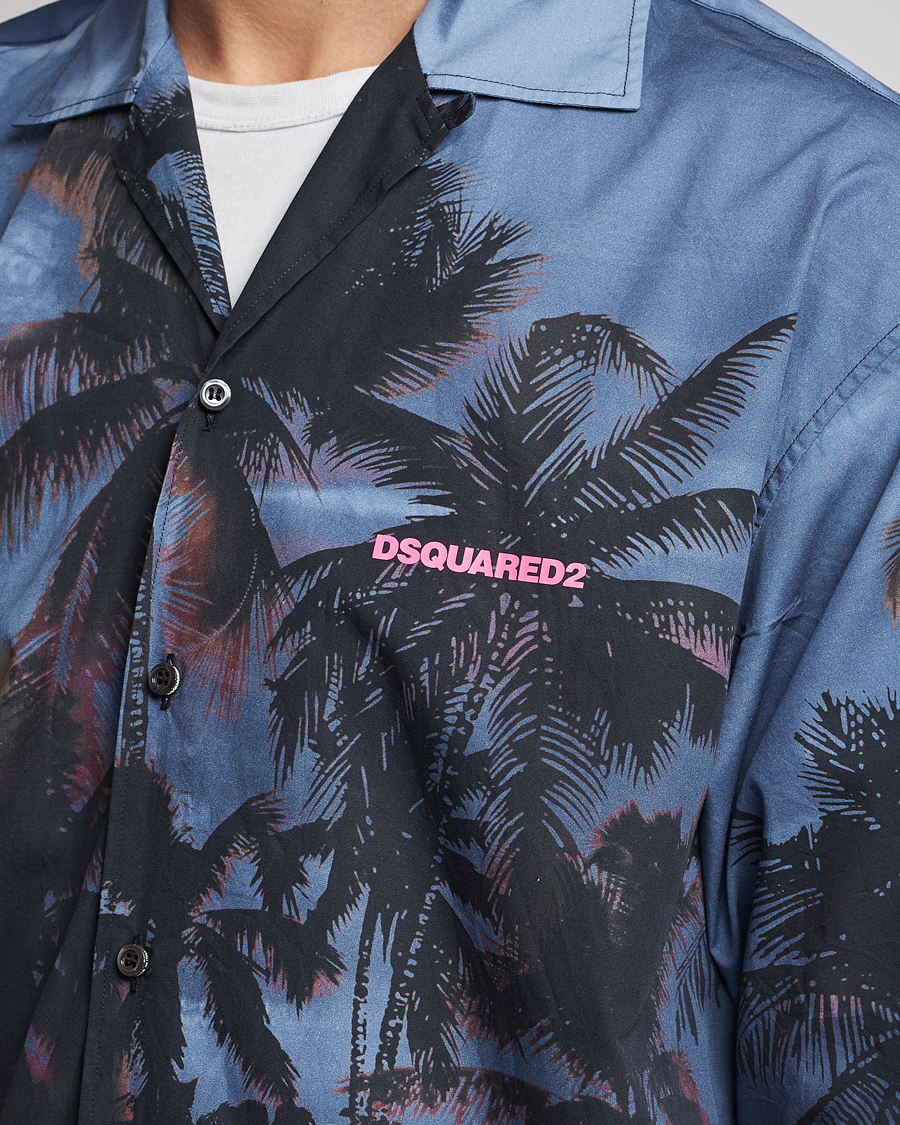 Homme | Chemises | Dsquared2 | Palm Tree Bowling Shirt Purple