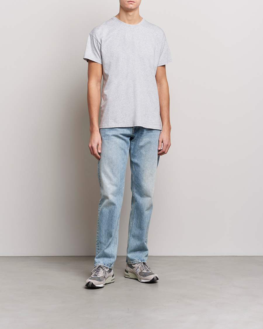 Homme | T-shirts | Jeanerica | Marcel Crew Neck T-Shirt Light Grey Melange