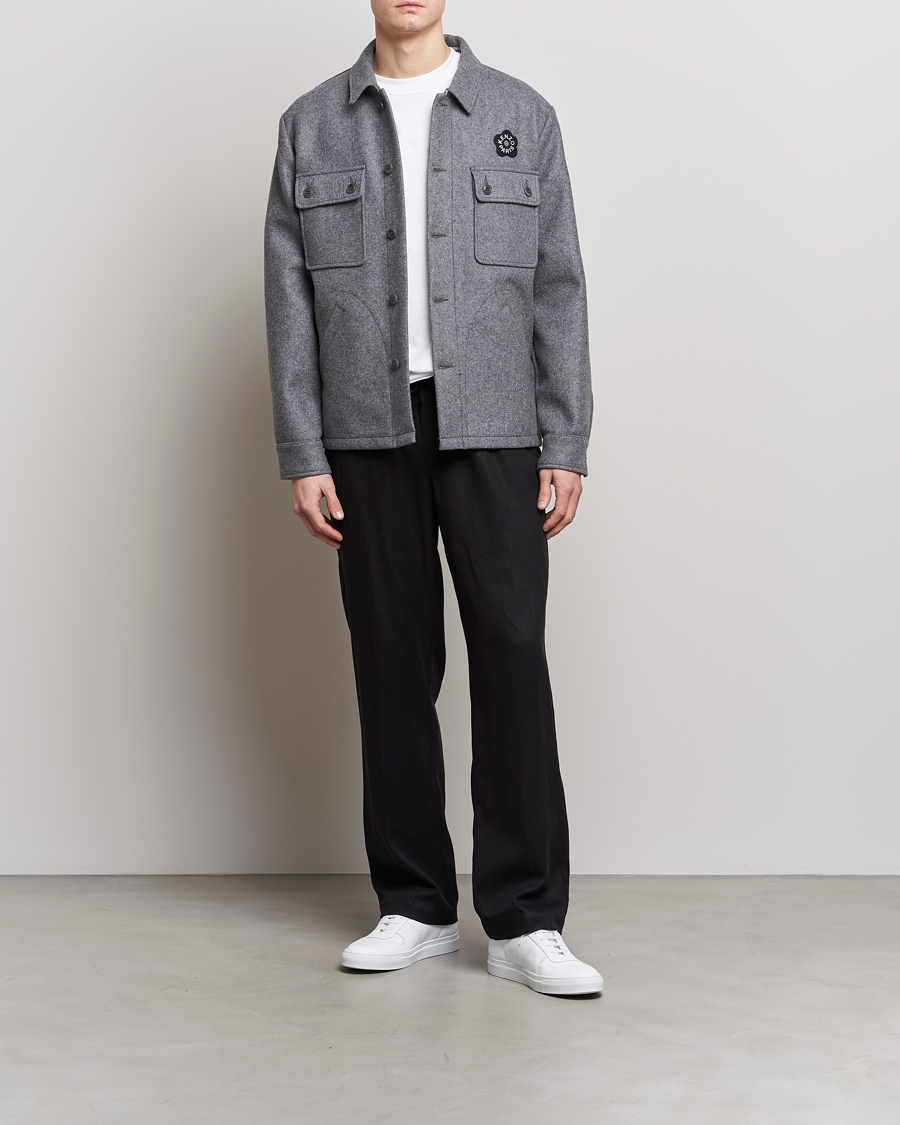 Heren | Overhemden | KENZO | Wool Overshirt Antracite
