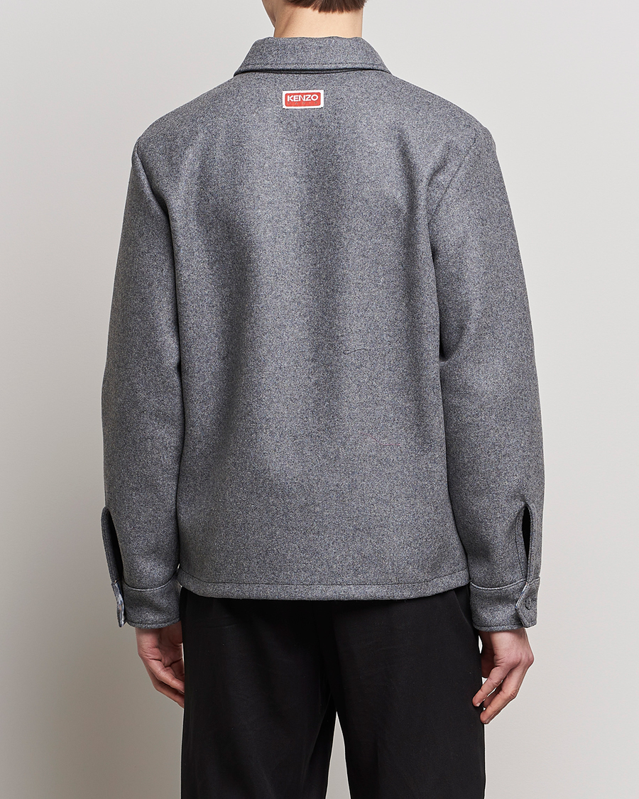 Heren | Overhemden | KENZO | Wool Overshirt Antracite