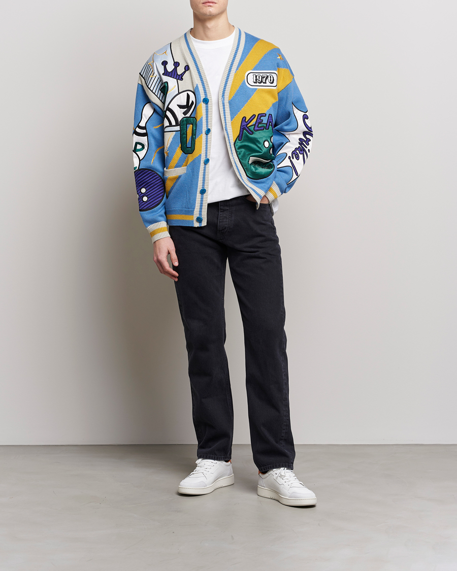 Homme | Pulls Et Tricots | KENZO | Bowling Elefant Cardigan Cyan
