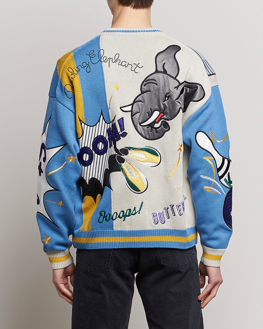 Homme | Pulls Et Tricots | KENZO | Bowling Elefant Cardigan Cyan