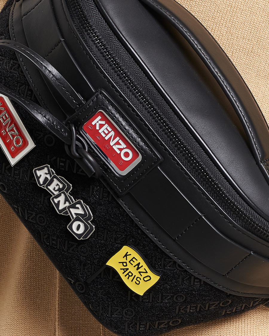 Heren | KENZO Belt Leather Bag Black | KENZO | Belt Leather Bag Black