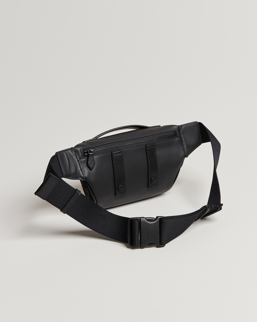 Heren | KENZO Belt Leather Bag Black | KENZO | Belt Leather Bag Black