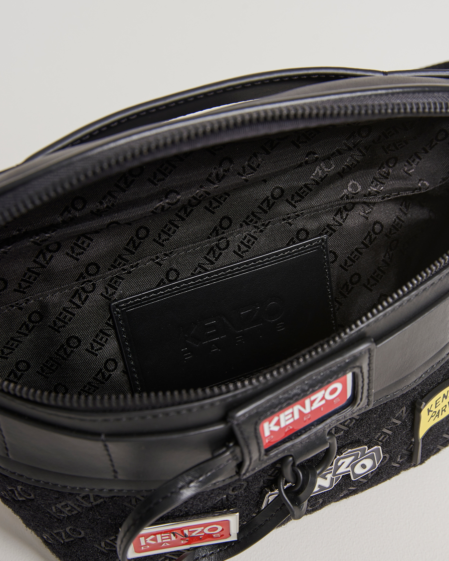 Heren | KENZO Belt Leather Bag Black | KENZO | Belt Leather Bag Black