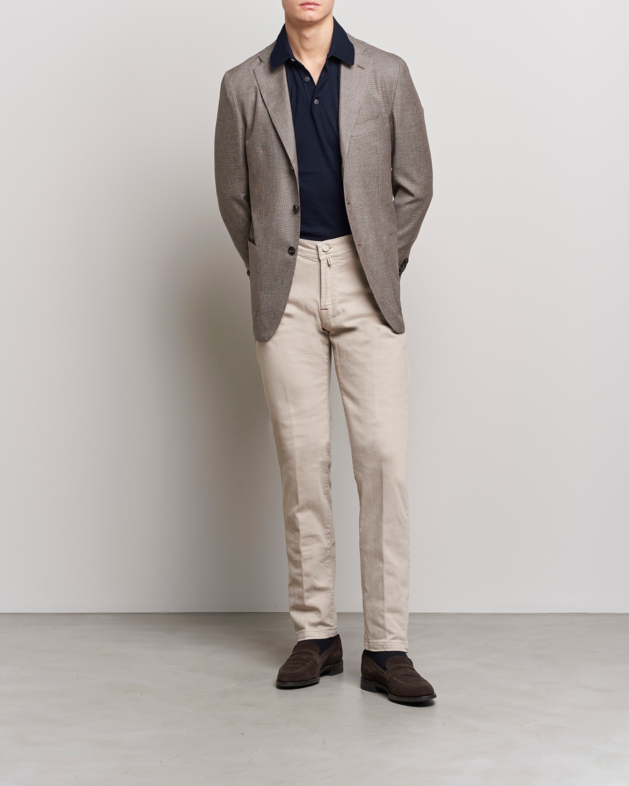 Homme | Blazers | Kiton | Wool Houndstooth Blazer Beige