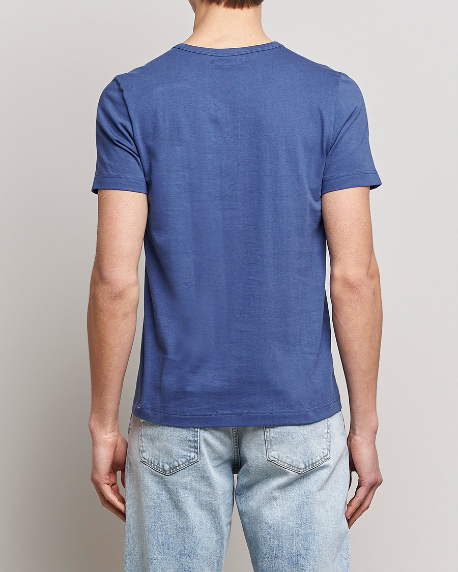 Homme | T-shirts | Merz b. Schwanen | 1950s Classic Loopwheeled T-Shirt Pacific Blue