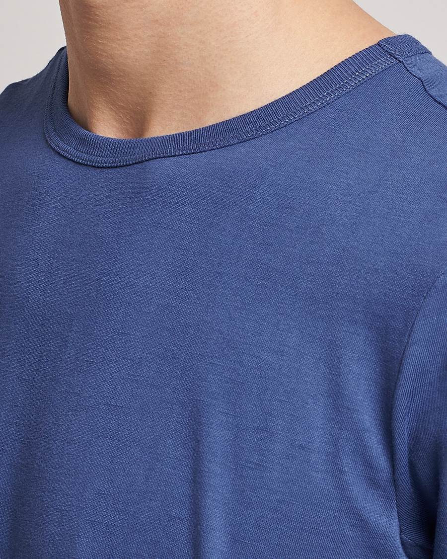 Homme | T-shirts | Merz b. Schwanen | 1950s Classic Loopwheeled T-Shirt Pacific Blue