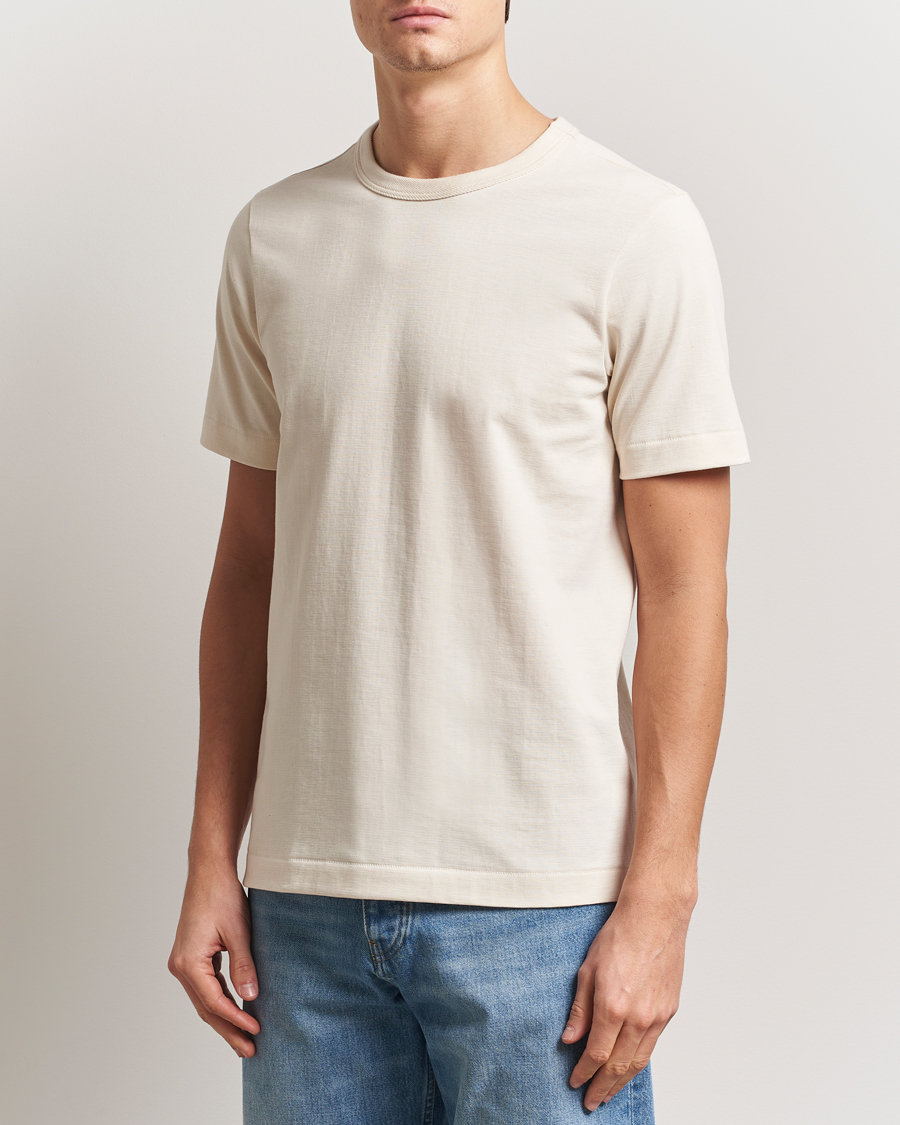 Homme | T-shirts | Merz b. Schwanen | Relaxed Loopwheeled Sturdy T-Shirt Nature