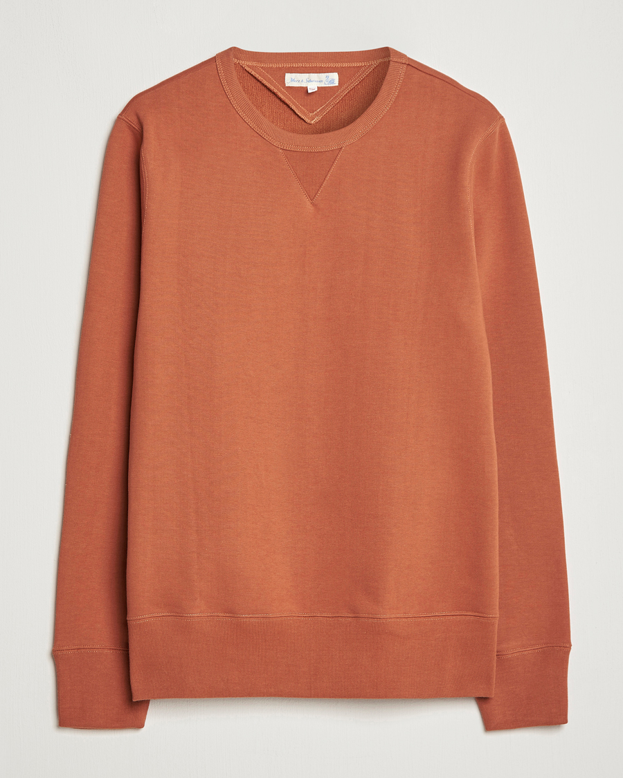 Homme | Pulls Et Tricots | Merz b. Schwanen | Organic Cotton Crew Neck Sweat Sierra Red