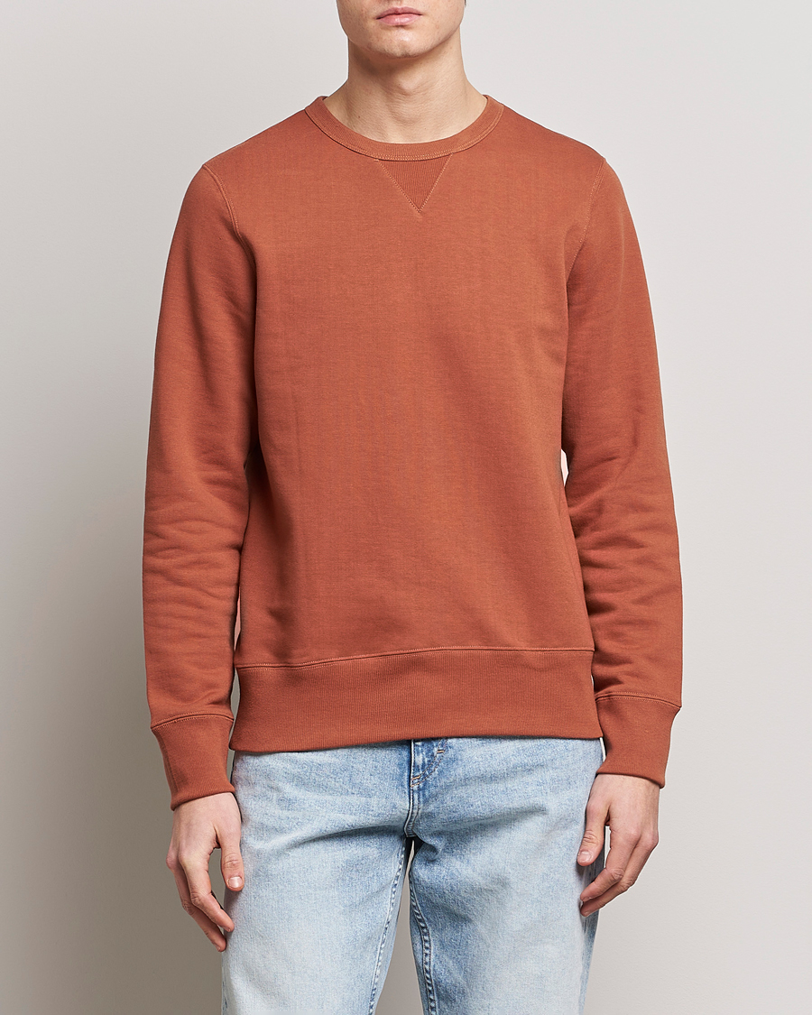 Homme | Pulls Et Tricots | Merz b. Schwanen | Organic Cotton Crew Neck Sweat Sierra Red