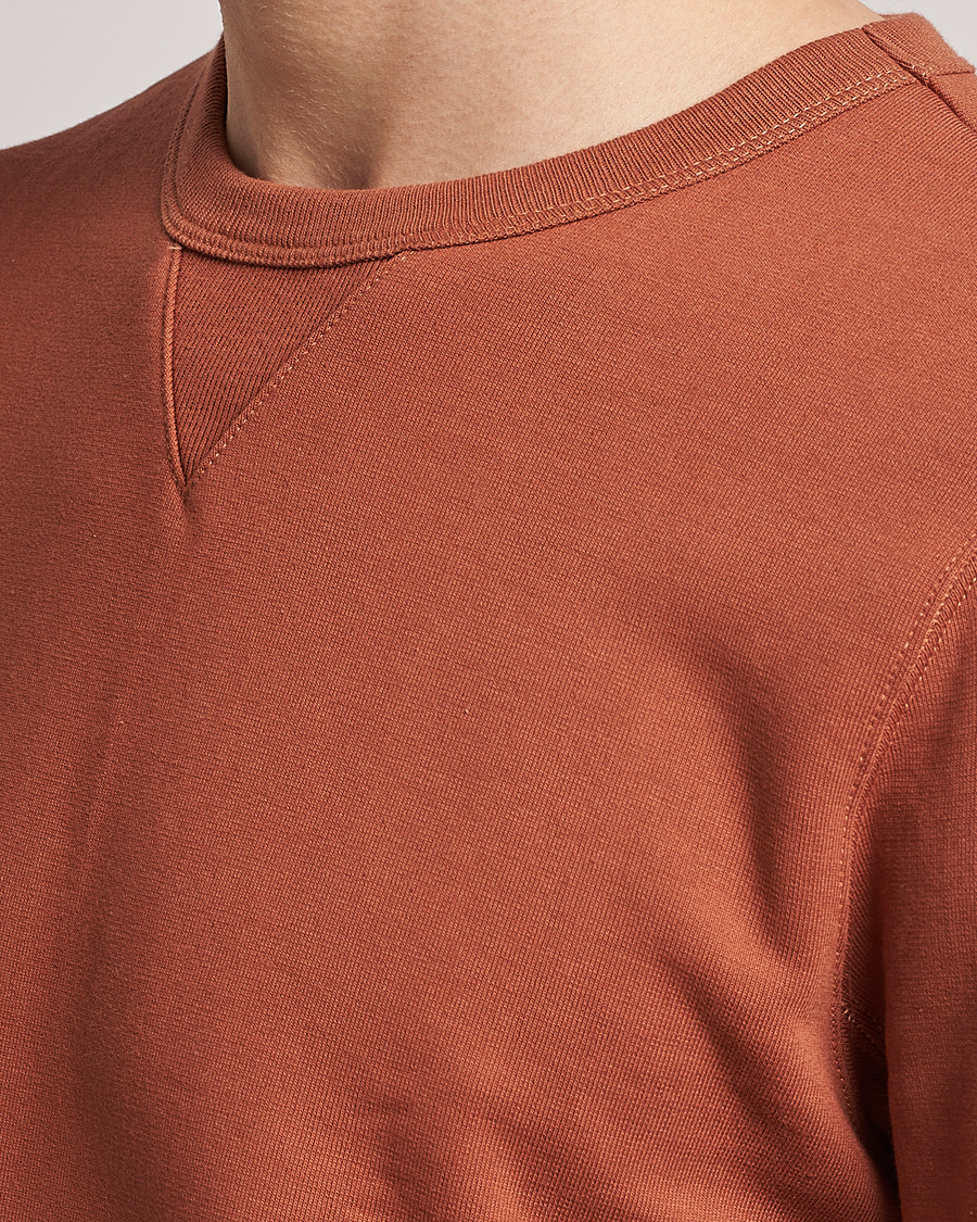 Homme | Pulls Et Tricots | Merz b. Schwanen | Organic Cotton Crew Neck Sweat Sierra Red