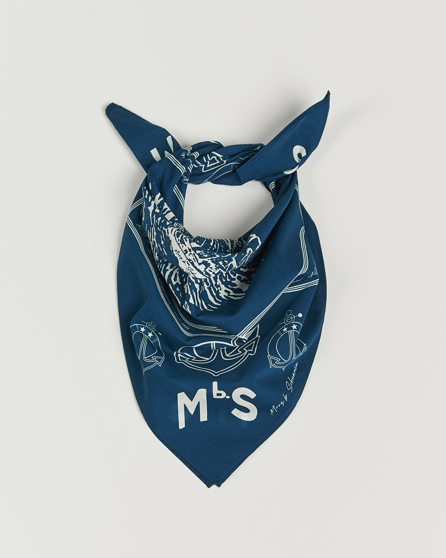 Homme | Écharpes | Merz b. Schwanen | Cotton Bandana Ink Blue