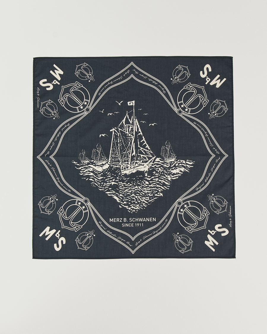 Homme | Écharpes | Merz b. Schwanen | Merz b. SchwanenCotton BandanaCharcoal