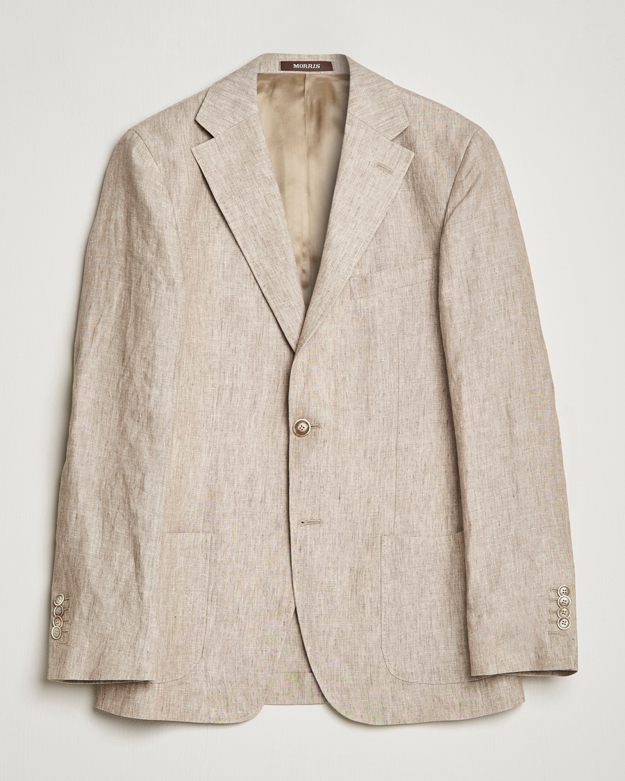 Homme | Blazers | Morris Heritage | Mike Patch Pocket Linen Suit Blazer Beige