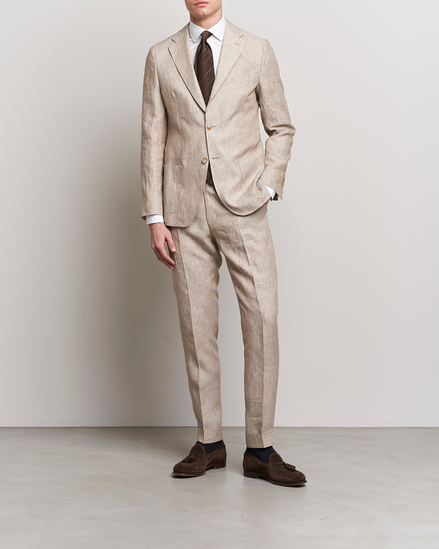 Homme | Blazers | Morris Heritage | Mike Patch Pocket Linen Suit Blazer Beige