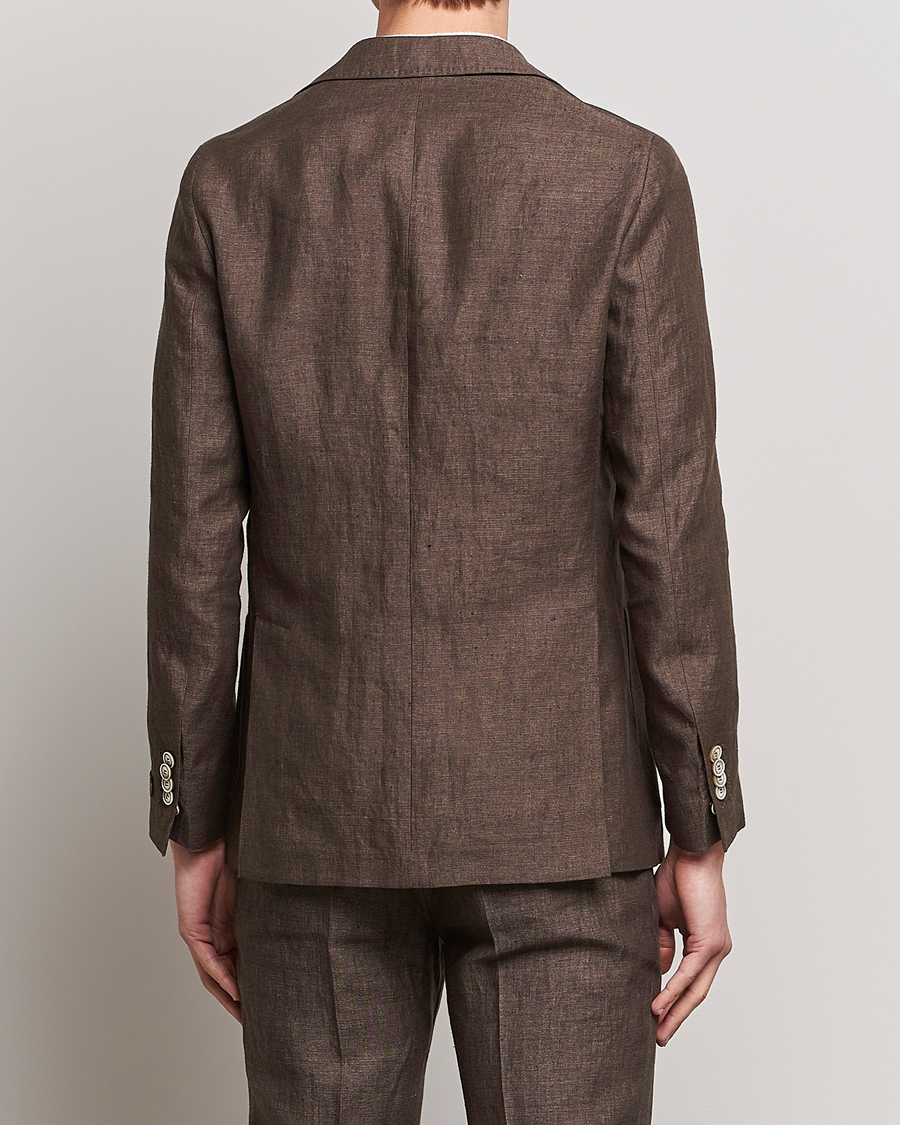 Homme | Blazers | Morris Heritage | Mike Patch Pocket Linen Suit Blazer Brown