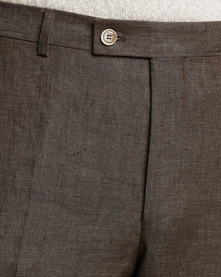 Heren | Broeken | Morris Heritage | Jack Linen Suit Trousers Brown